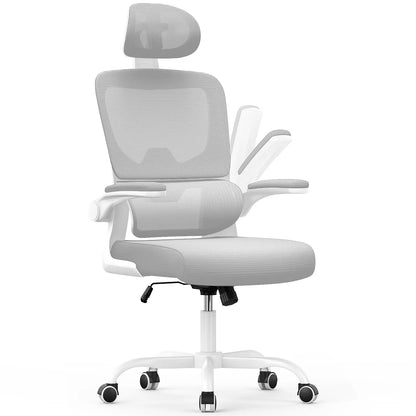 Adjustable Executive Office Chair with Flip-Up Arms