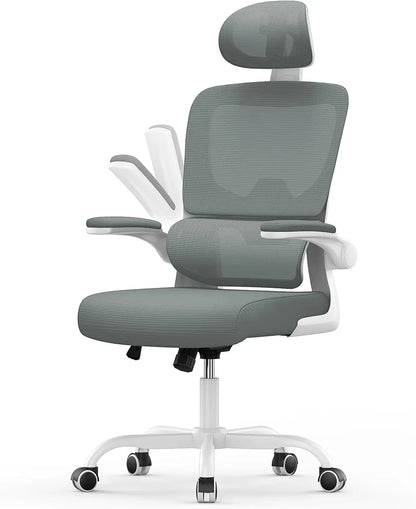 Adjustable Executive Office Chair with Flip-Up Arms