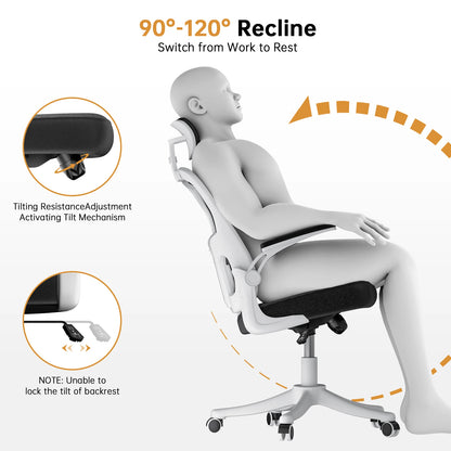 Ergonomic High Back Office Chair with Headrest & Lumbar Support