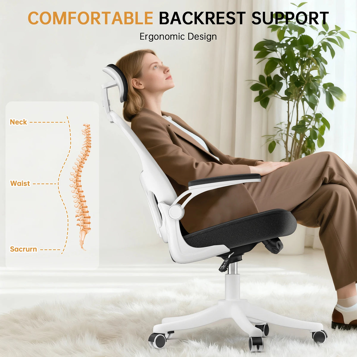 Ergonomic High Back Office Chair with Headrest & Lumbar Support