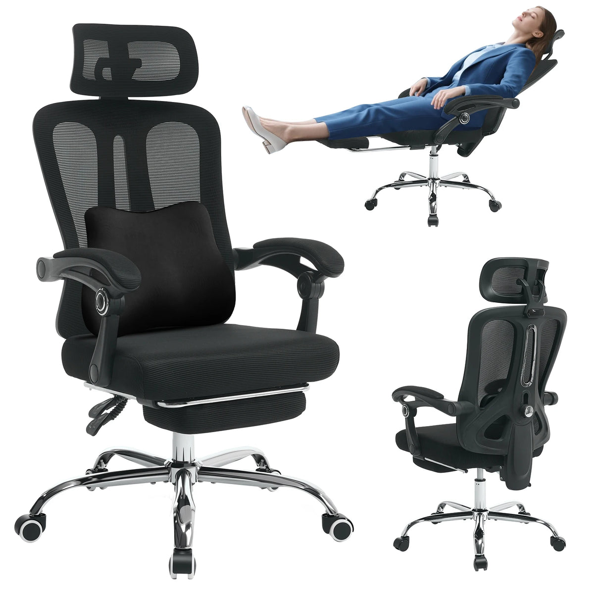 Ergonomic Office Chair Adjustable Lumbar Support