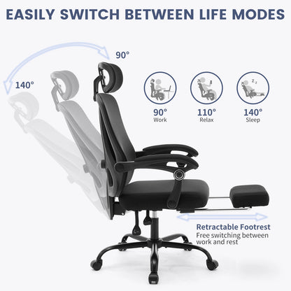 Ergonomic Office Chair Adjustable Lumbar Support
