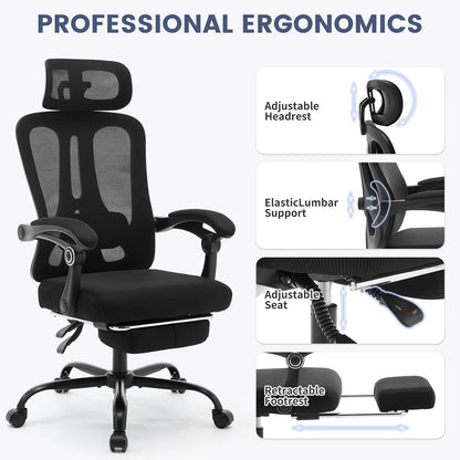 Ergonomic Office Chair Adjustable Lumbar Support