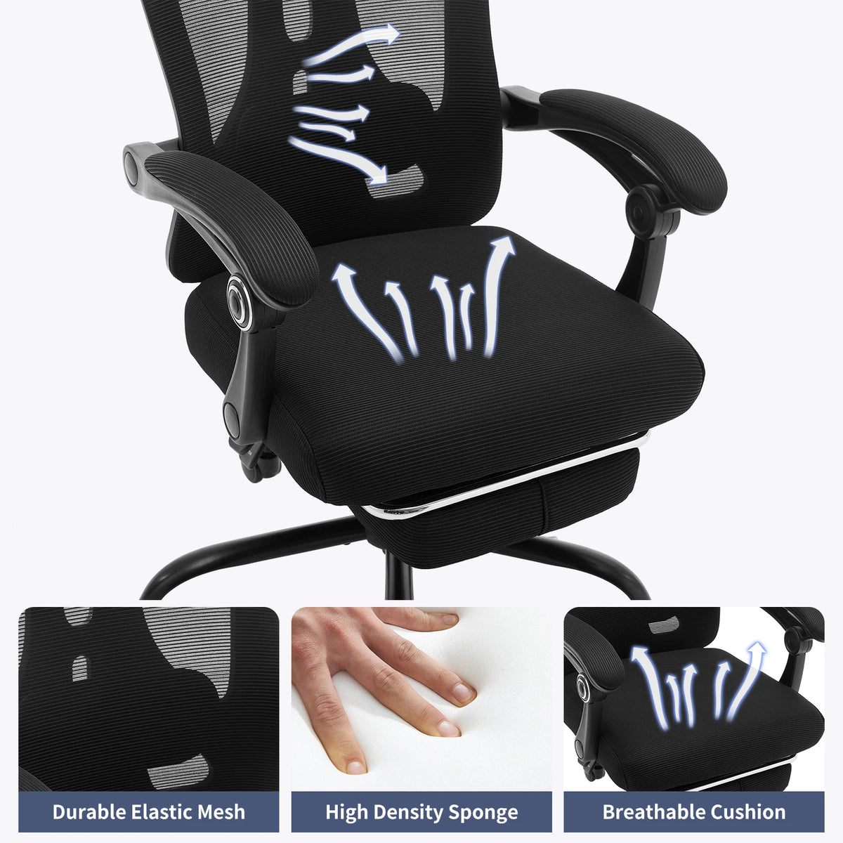 Ergonomic Office Chair Adjustable Lumbar Support